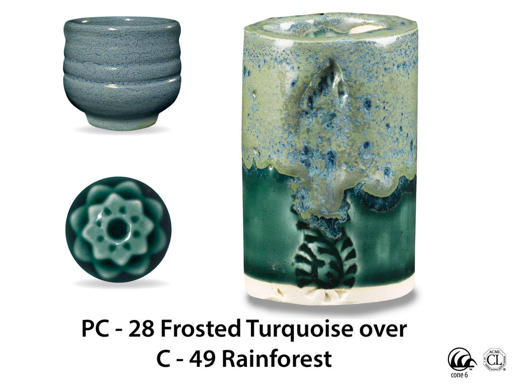  AMACO PC-28 FROSTED TURQUOISE high-fire glaze
