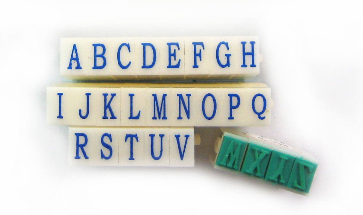Serif Letter Stamps