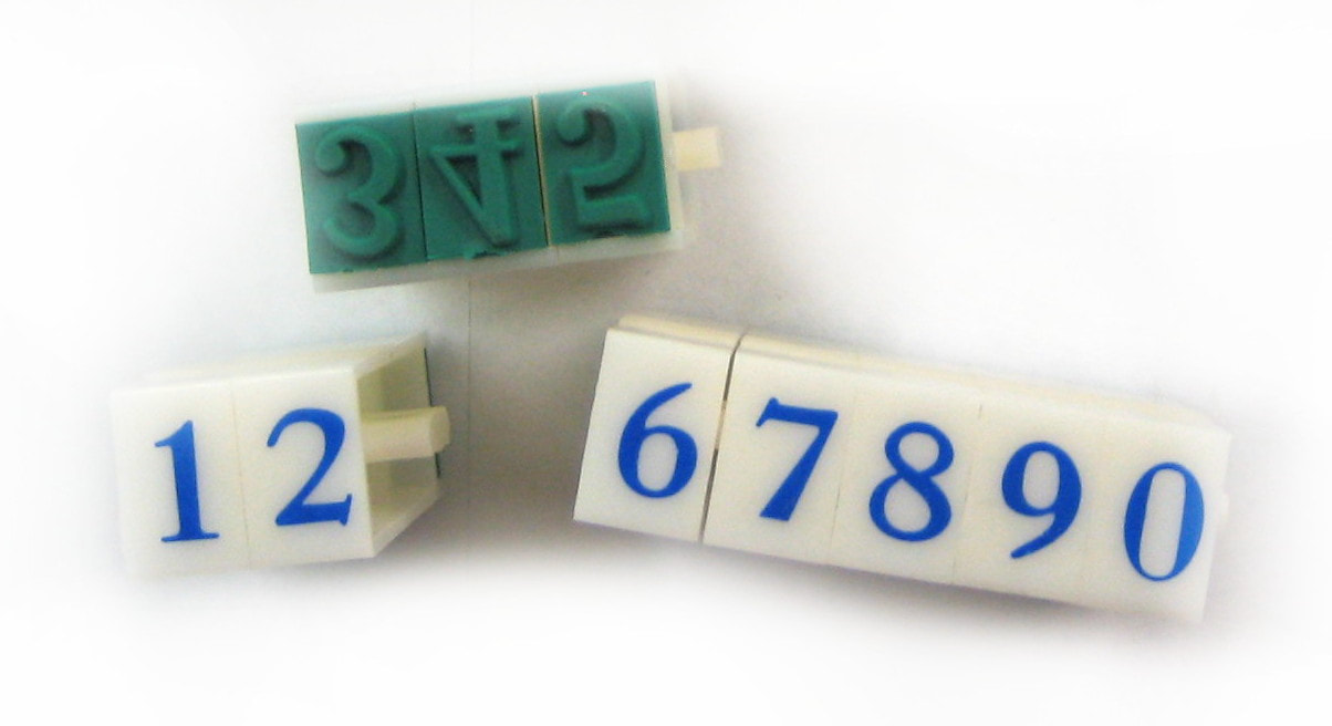 Serif Number Stamps